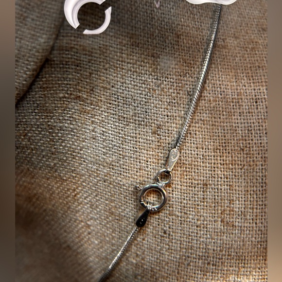 Sleek Sterling Silver Snake Chain Necklace - Picture 12 of 12